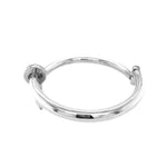 Unisex Big Nail Silver Bangle back - Nueve Sterling