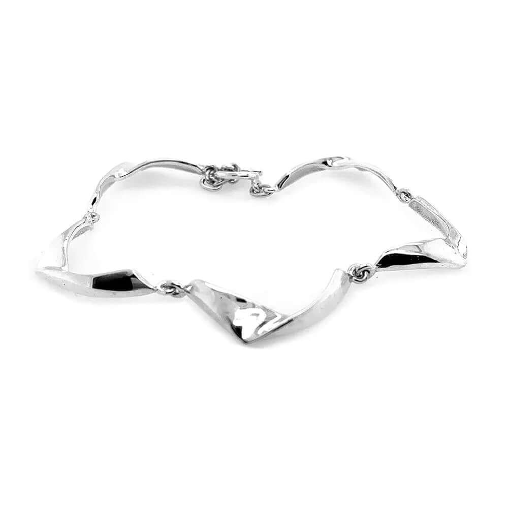 Waves Bracelet In Silver - Nueve Sterling