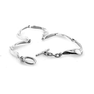 Waves Bracelet In Silver back - Nueve Sterling