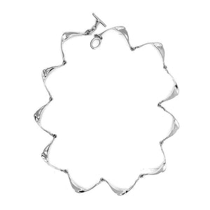 %product Waves Necklace In Silver top - Nueve Sterling