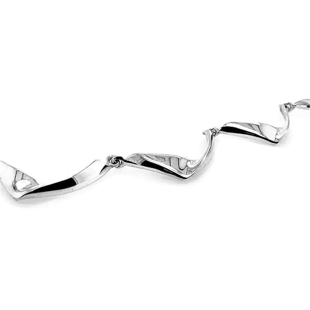 %product Waves Necklace In Silver detail - Nueve Sterling