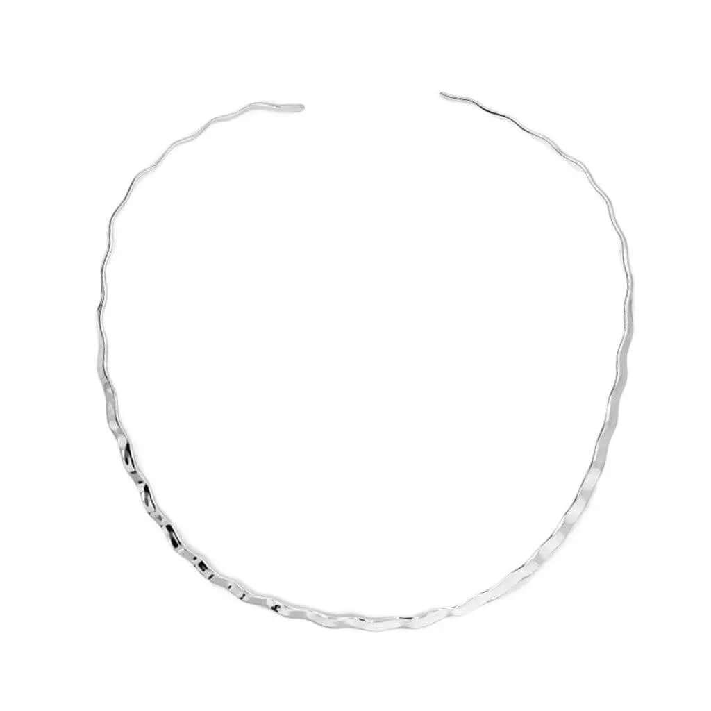 %product Wavy Silver Choker Nueve Sterling