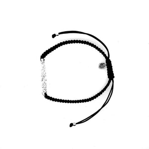 Woven Bracelet with Silver Caviar top - Nueve Sterling